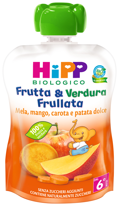 HIPP BIO FRUTTA & VERDURA MELA MANGO CAROTA PATATA DOLCE 90 G - Fontenova srl