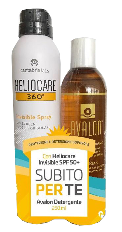 HELIOCARE INVISIBLE SPRAY 50+ 200 ML + C/AVALON 250 ML - Fontenova srl