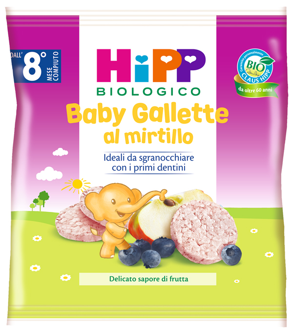 HIPP BABY GALLETTE DI RISO AL MIRTILLO 30 G - Fontenova srl
