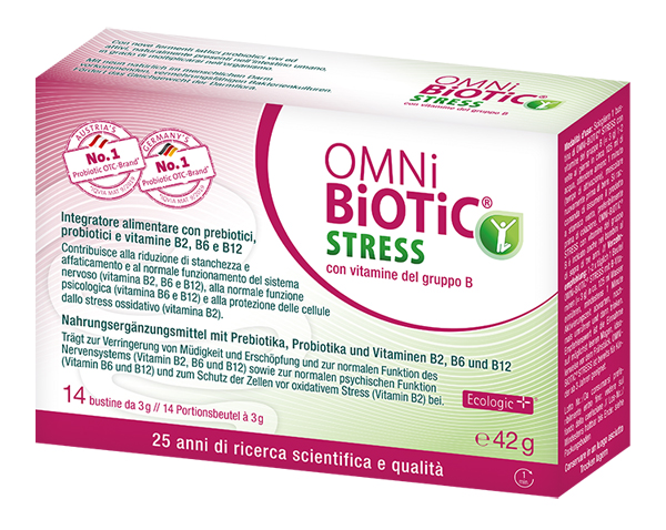 OMNI BIOTIC STRESS VITAMINE GRUPPO B 14 BUSTINE DA 3 G - Fontenova srl