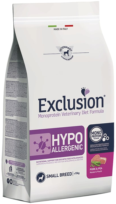 EXCLUSION MONOPROTEIN VETERINARY DIET FORMULA HYPOALLERGENIC PORK AND PEA SMALL 2 KG - Fontenova srl