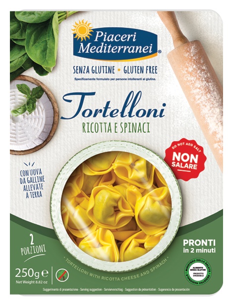 PIACERI MEDITERRANEI TORTELLONI RICOTTA SPINACI 250 G - Fontenova srl
