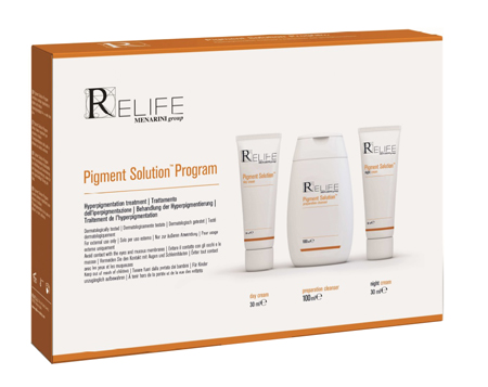 PIGMENT SOLUTION PROGRAM KIT DAY CREAM 30 ML + NIGHT CREAM 30 ML + CLEANSER 100 ML NUOVO PACKAGING MULTILINGUA - Fontenova srl