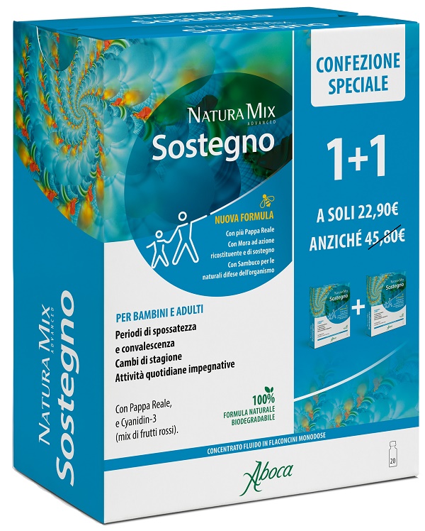 NATURA MIX ADVANCED SOSTEGNO 10 FLACONCINI + 10 FLACONCINI CONFEZIONE SPECIALE - Fontenova srl