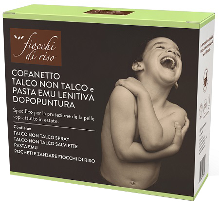 FIOCCHI DI RISO COFANETTO ZANZARE TALCO + PASTA EMU + TALCO NON TALCO SALVIETTE - Fontenova srl