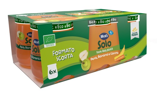HERO BABY SOLO PERA BANANA CAROTA 6 VASETTI 120 G - Fontenova srl
