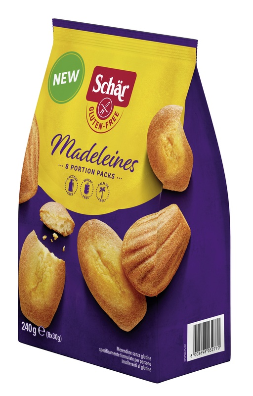 SCHAR MADELEINES SENZA LATTOSIO 8 PORZIONI DA 30 G - Fontenova srl