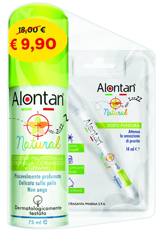 BI PACK NATURAL SPRAY 75 ML + AFTERBITE DOPO PUNTURA 14 ML - Fontenova srl