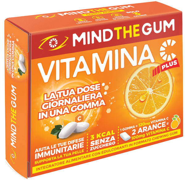 MIND THE GUM VITAMINA C AGRUMI 18 GOMME CONFETTATE - Fontenova srl