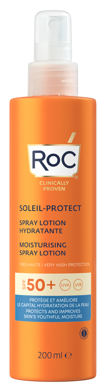 ROC LOZIONE SPRAY SOLARE CORPO SPF 50+ IDRATANTE 200 ML - Fontenova srl