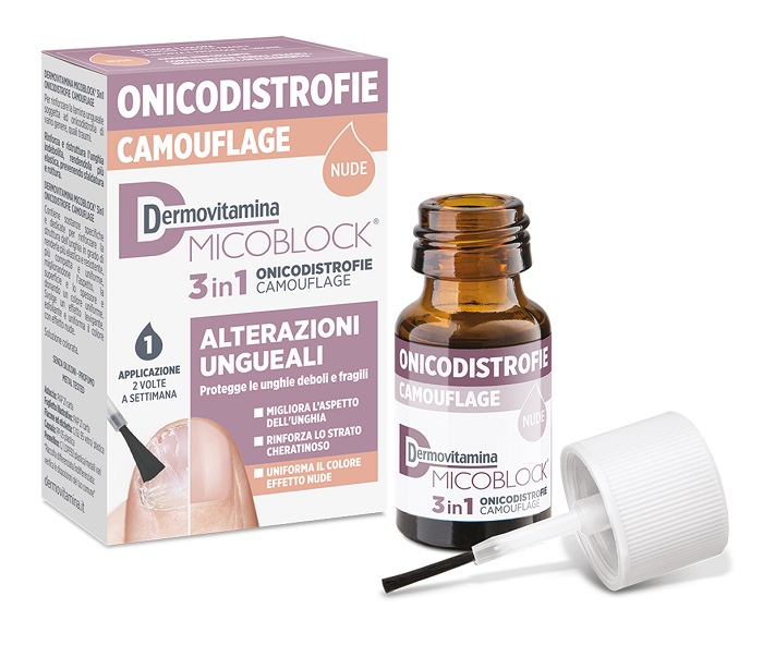 DERMOVITAMINA MICOBLOCK 3 IN 1 ONICODISTROFIE CAMOUFLAGE 8 ML NUDE - Fontenova srl