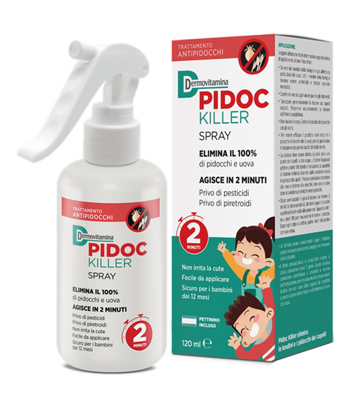 DERMOVITAMINA PIDOC KILLER SPRAY 120 ML PETTININO INCLUSO - Fontenova srl