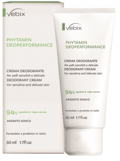 VEBIX PHYTAMIN E DEO PERFORMANCE CREMA DEO 72H-50ML SALI DI ARGENTO - Fontenova srl