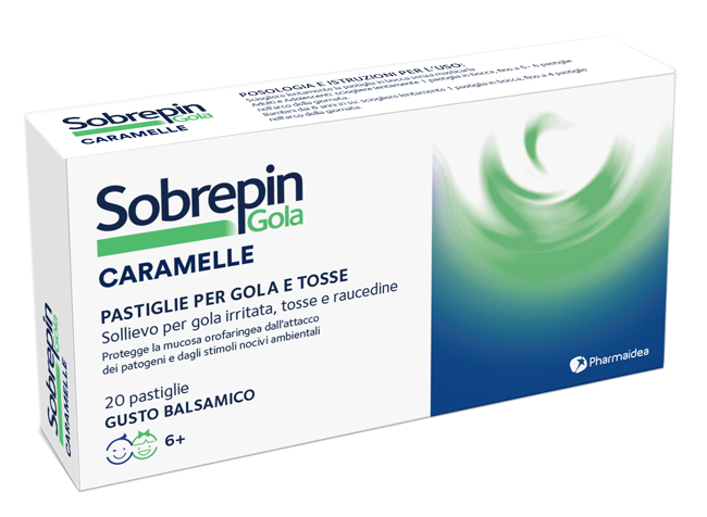 SOBREPIN GOLA CARAMELLE 20 PASTIGLIE GUSTO BALSAMICO - Fontenova srl