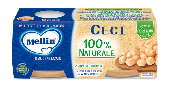 MELLIN OMOGENEIZZATO CECI 2 X 80 G - Fontenova srl