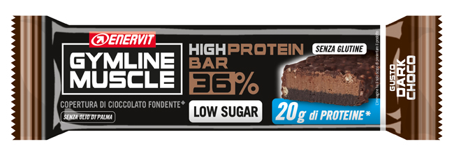 ENERVIT GYMLINE PROTEIN BAR 36% BARRETTA DARK CHOCOLATE 55 G - Fontenova srl