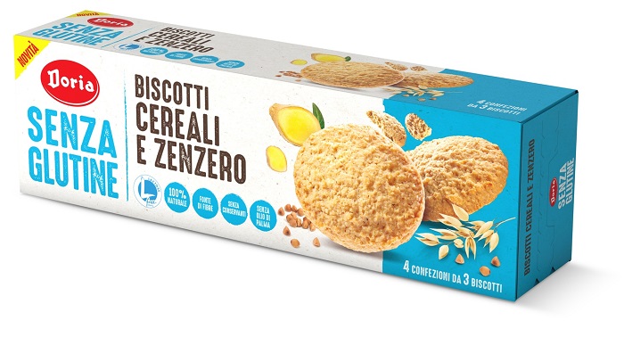 DORIA BISCOTTI CEREALI-ZENZERO 4X37,5 G - Fontenova srl