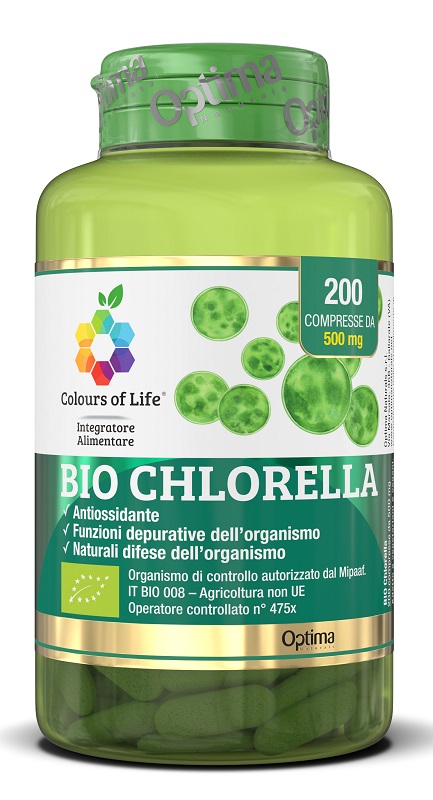 COLOURS OF LIFE BIO CHLORELLA 200 COMPRESSE COLOURS OF LIFE - Fontenova srl