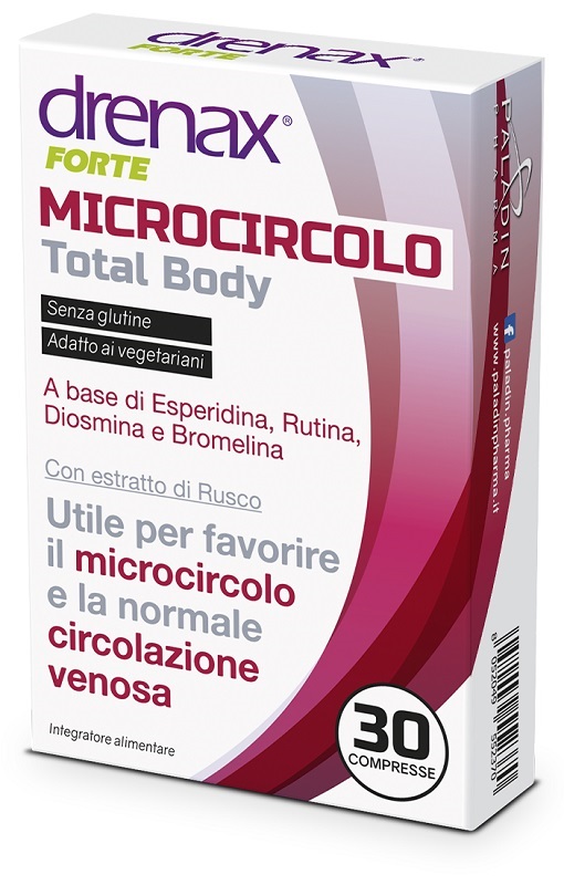 DRENAX FORTE MICROCIRCOLO TOTAL BODY 30 COMPRESSE - Fontenova srl