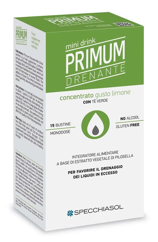 PRIMUM DRENANTE MINIDRINK LIMONE 15 STICK DA 10 ML - Fontenova srl