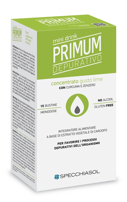 PRIMUM DEPURATIVO MINIDRINK LIME 15 STICK DA 10 ML - Fontenova srl