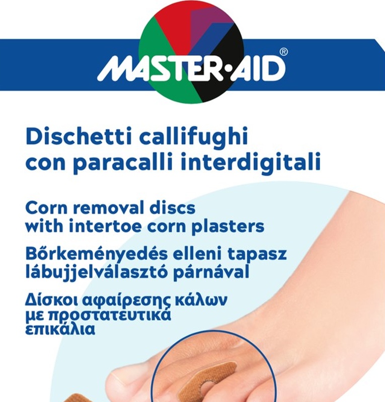 DISCHETTO CALLIFUGO 6 PEZZI + PARACALLO 6 PEZZI INTERDIGITALI MASTER-AID FOOTCARE B5 - Fontenova srl