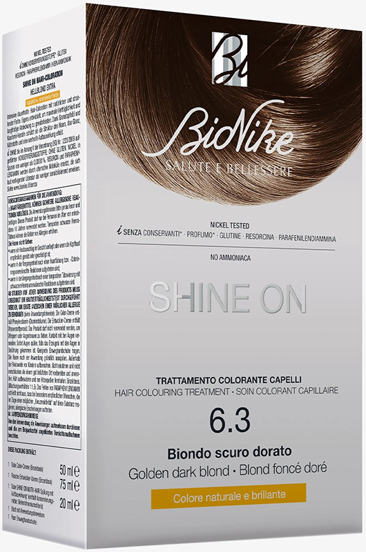 SHINE ON BIONDO SCURO DORATO 6,3 FLACONE 75 ML + TUBO 50 ML - Fontenova srl