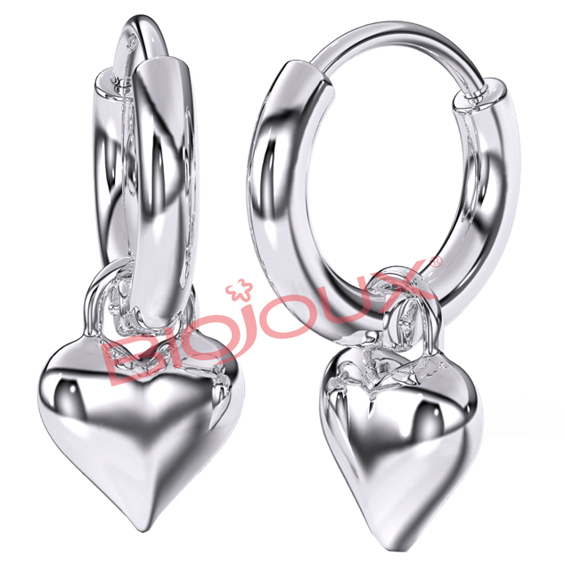 BJT227 ORECCHINO HOOP HEART - Fontenova srl