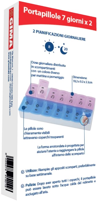 PORTAPILLOLE SETTIMANALE 7 GIORNI X 2 - Fontenova srl