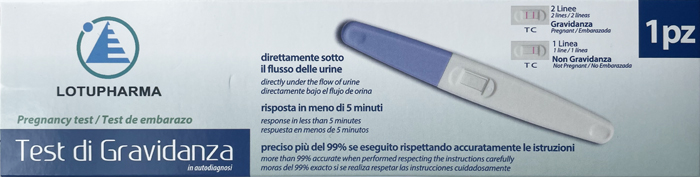 LOTUPHARMA TEST DI GRAVIDANZA 1 PEZZO - Fontenova srl