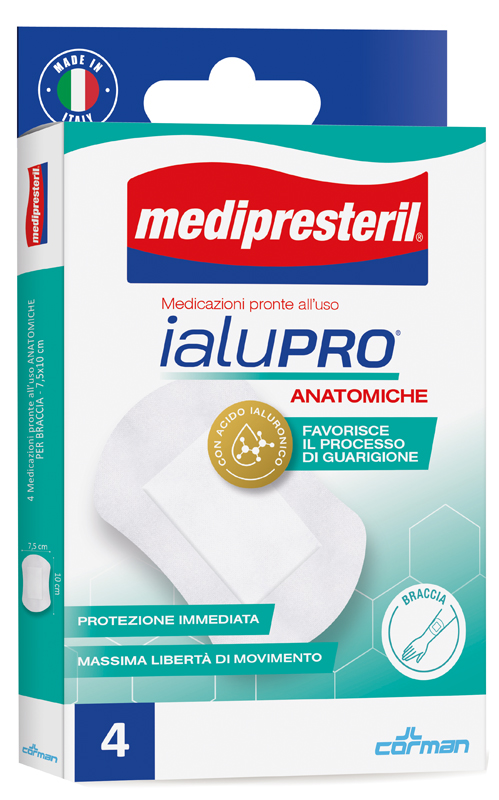 MEDIPRESTERIL IALUPRO BRACCIA 7,5X10 CM 4 PEZZI - Fontenova srl
