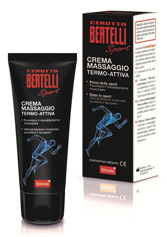 BERTELLI CEROTTO SPORT CREMA MASSAGGIO TERMO ATTIVA 75 ML - Fontenova srl