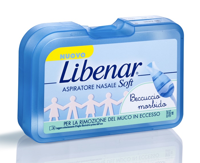 ASPIRATORE NASALE SOFT LIBENAR + 5 FILTRI CON BECCUCCIO ULTRA FLESSIBILE - Fontenova srl