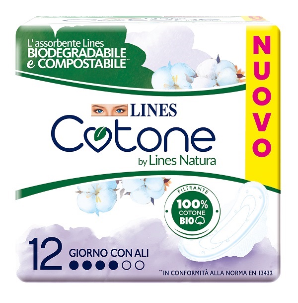 LINES COTONE BIO ULTRA ALI 12 PEZZI - Fontenova srl