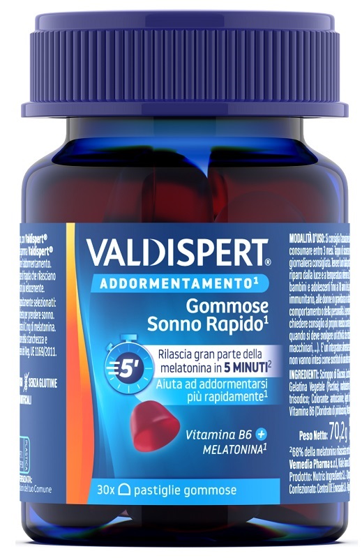 VALDISPERT GOMMOSE SONNO RAPIDO 30 PASTIGLIE GOMMOSE - Fontenova srl