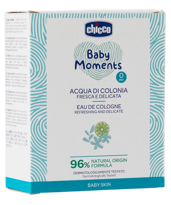 CHICCO BABY MOMENTS ACQUA DI COLONIA FRESCA E DELICATA 100 ML - Fontenova srl