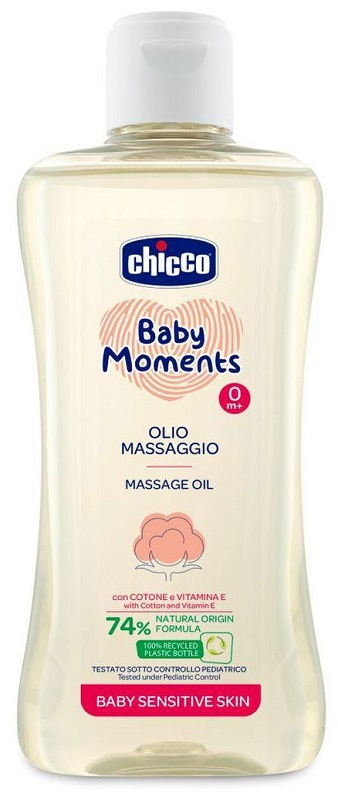 CHICCO BABY MOMENTS OLIO MASSAGGIO SENSITIVE 200 ML - Fontenova srl