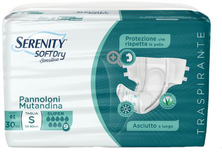 PANNOLONE MUTANDINA SERENITY SD SENSITIVE SUPER M 15 PEZZI - Fontenova srl