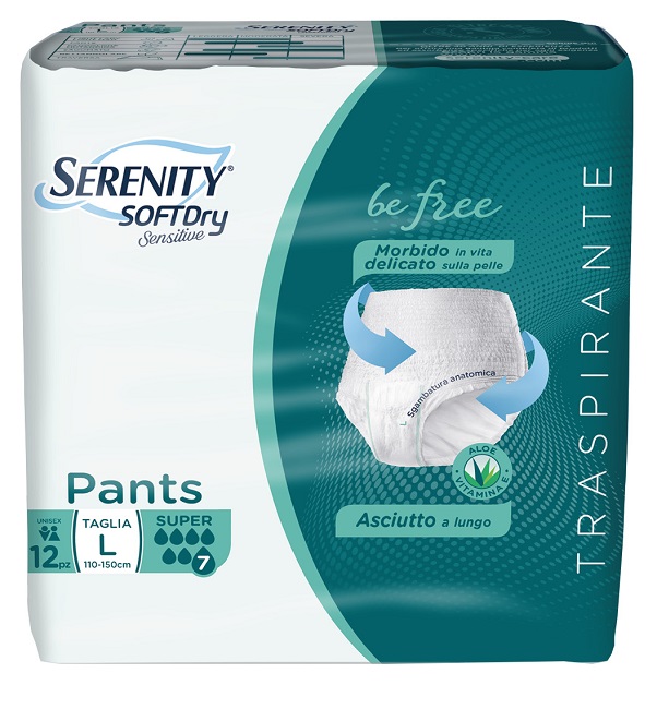 SERENITY PANTS SD SENSITIVE BE FREE SUPER L 12 PEZZI - Fontenova srl