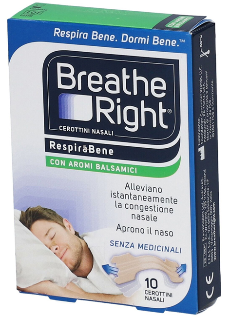 CEROTTI NASALI BREATHE RIGHT BALSAMICI 10 PEZZI - Fontenova srl