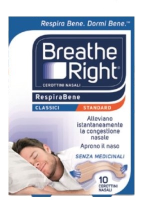 CEROTTI NASALI BREATHE RIGHT CLASSICI 10 PEZZI - Fontenova srl