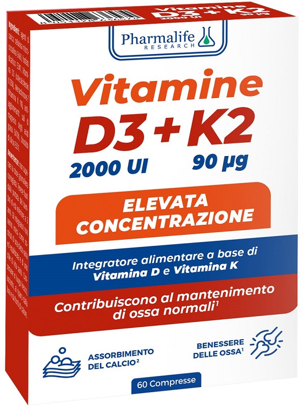 VITAMINE D3+K2 60 COMPRESSE - Fontenova srl