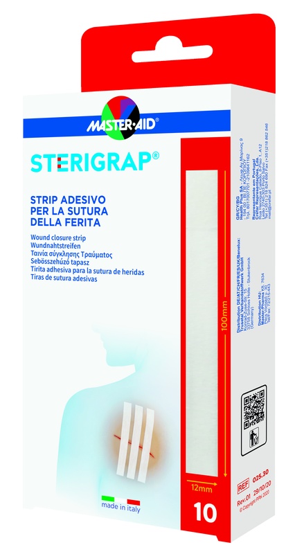 MASTER-AID STERIGRAP STRIP ADESIVO SUTURA FERITE 100X12 MM 6 PEZZI - Fontenova srl