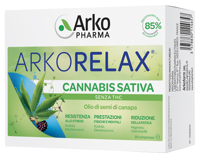 ARKORELAX CANNABIS SATIVA 30 COMPRESSE - Fontenova srl