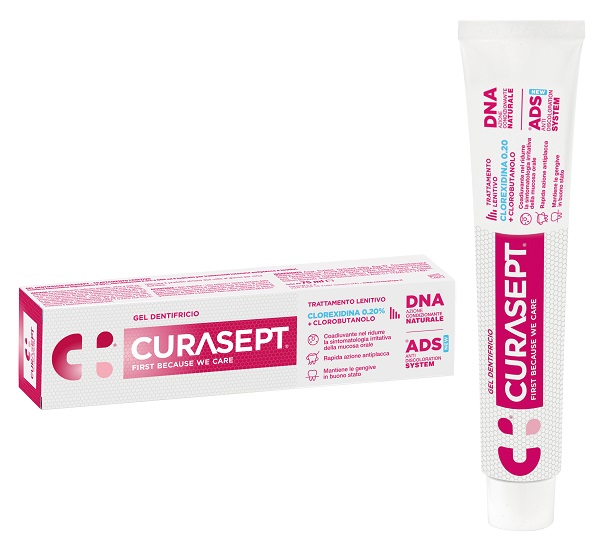 CURASEPT GEL DENTIFRICIO ADS DNA TRATTAMENTO LENITIVO 75 ML - Fontenova srl