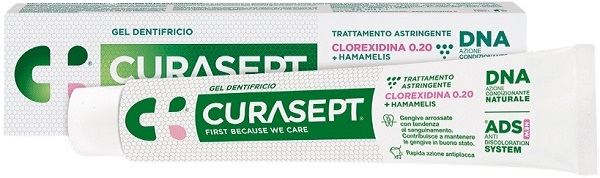 CURASEPT GEL DENTIFRICIO ADS DNA TRATTAMENTO ASTRINGENTE 75 ML - Fontenova srl