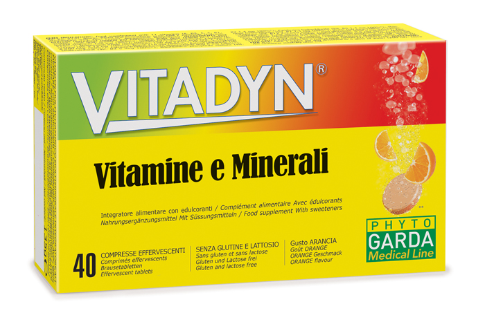 VITADYN VITAMINE/MINERALI 40 COMPRESSE EFFERVESCENTI IN 2 TUBI - Fontenova srl