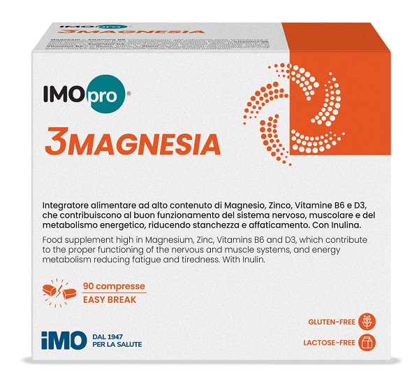 IMOPRO 3 MAGNESIA 90 COMPRESSE DA 1,35 G SENZA GLUTINE SENZA LATTOSIO - Fontenova srl