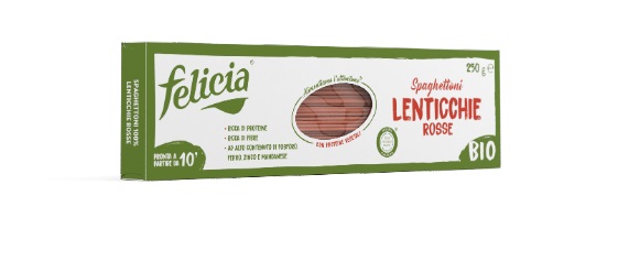 FELICIA SPAGHETTONI LENTICCHIE ROSSE 250 G - Fontenova srl