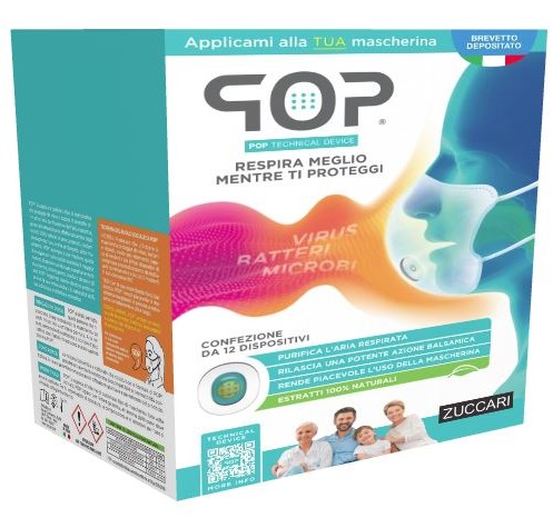 POP TECHNICAL DEVICE 12 DISPOSITIVI ADESIVI PROFUMA E PURIFICA MASCHERINA - Fontenova srl